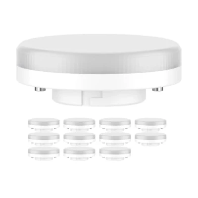 Immagine di ledscom.de 12 pezzi lampadine GX53 LED, bianco caldo (2700 K), 6,3 W, 541lm, dimmer a 3 livelli, opaco