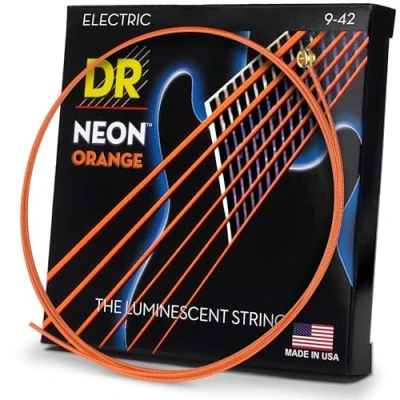 Immagine di DR String NOE 9 Neon Orange Set di corde per chitarra elettriche