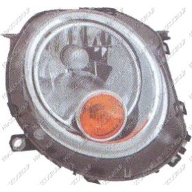 Immagine di PRASCO MN3084803 fari Dx H4 giallo per veicolo circolazione con motore elettrico regolazione assetto MINI: Hatchback, Hatchback