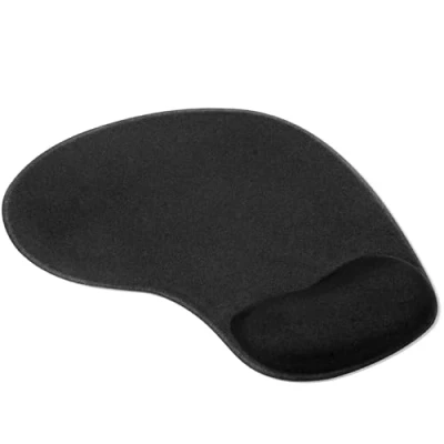Immagine di TRIXES Tappetino per Mouse Nero con Comodo Supporto Il Polso, Base Antiscivolo Poggiapolsi Pad