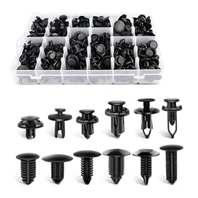 Immagine di Rivetti in plastica, 240 pezzi Plastica per auto, Auto Universale 12 Dimensione Comune, Paraurti Plastico Pannello Sealing Strip Clips Fissaggi