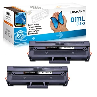 Immagine di LOSMANN D111L Compatibili Cartucce di Toner Sostituzione per Samsung MLT D111S Xpress SL M2026 M2070 M2020W M2020 M2022 M2022W M2026W M2070W M2070F M2070FW (2 Nero)