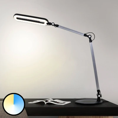 Immagine di BRILONER Leuchten lampada da tavolo a LED, scrivania dimmerabile, controllo della temperatura colore, touch, altezza regolabile, 6,6 watt, 700 lumen, nera