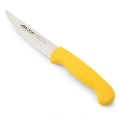 Immagine di Arcos Serie 2900 Coltello Vegetale Verdura Lama Acciaio Inossidabile NITRUM 100 mm Manico Polipropilene Colore Giallo