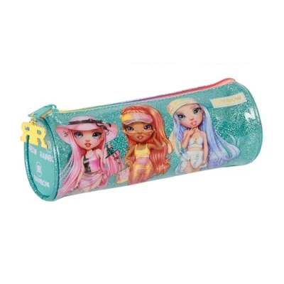 Immagine di Safta RAINBOW HIGH PARADISE astuccio rotondo per scuola, bambini, ideale bambini dai 5 ai 14 anni, comodo e versatile, qualità resistenza, 20 x 7 cm, colore turchese,