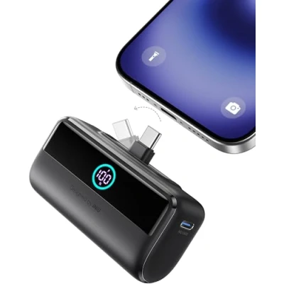 Immagine di INIU 22.5W 5500mAh power bank Mini, Caricatore Portatile Pieghevole USB C PD, senza filo, Ricarica Rapida Batteria Esterna Mini Powerbank con LED Display per iPhone 16/15/14 Ipad