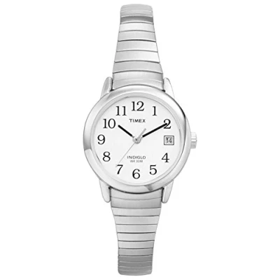 Immagine di Timex Classic T2H371 Orologio Analogico da Polso Donna, Acciaio Inox, Argento