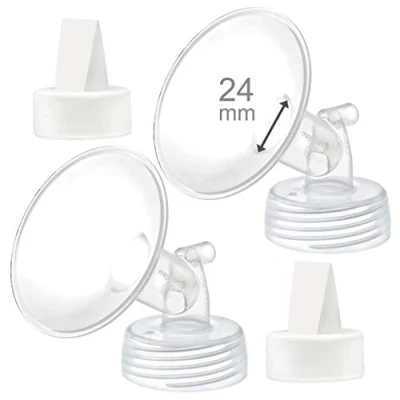 Immagine di Maymom Compatibile 24mm Flangia &amp; Duckbill Valvola per Spectra S1 S2 Tiralatte Non Originale Accessori Pompa Parti Sostituire Duckbill,
