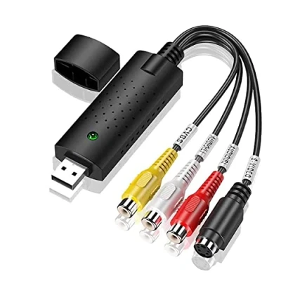Immagine di audio video Grabber USB 2.0, convertitore plug &amp; play, adattatore per editing, Hi8 VHS su DVD digitalizzazione Mac e Windows 10 con Scart/AV
