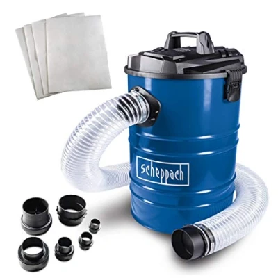 Immagine di Scheppach Aspirapolvere DC100 Capacità 65 litri Serbatoio metallico con maniglia Raccordo tubo 100 mm 1200W Flusso d&#039;aria 215 m3/h Set di adattatori, cartuccia filtro e 4 sacchetti