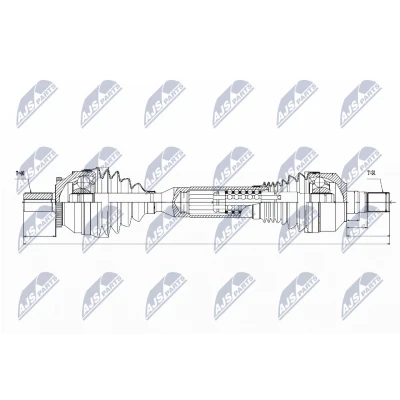 Immagine di NTY NPW VV 063 Albero motore / Semiasse Assale anteriore, anteriore Sx VOLVO: XC90 I