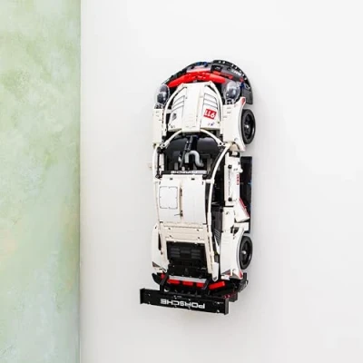 Immagine di Brickify Gancio per montaggio a parete compatibile con Lego 42096 Technic Porsche 911 RSR Race Car Model Building Kit Facile da installare Prodotto nel Regno Unito Auto non inclusa