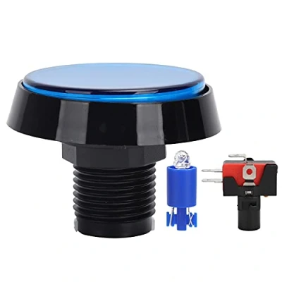 Immagine di Pulsanti , Pulsante di Gioco da 60 Mm Grande Rotondo a LED 2,4 Pollici con Micro Interruttore, Illuminato 12 V per Console Videogiochi Macchine