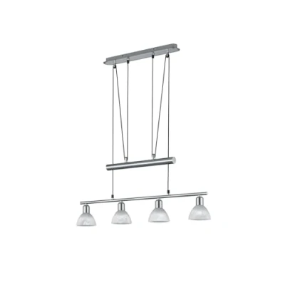Immagine di Trio 371010407 Levisto Lampada LED a Sospensione, in Nichel Opaco, 4 Luci, 470 Lumen