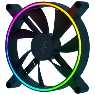 Immagine di Razer Kunai Chroma Hydraulic RGB LED PWM Perform. Fan (140mm) Ventole idrauliche aRGB PC (Silenziose, Potenti, collega fino a 8 ventole, Supporto controller ventola PWN, aRGB) 1 ventola, Nero