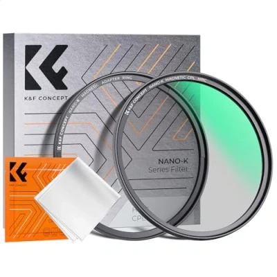 Immagine di K&amp;F Concept Nano K Filtro Magnetico, Polarizzatore Circolare Magnetic Filter CPL in Vetro Ottico con Rivestimento per Obiettivi 67mm(Incluso Un Panno di Pulizia)
