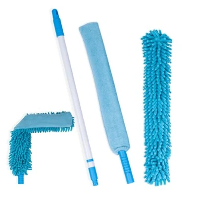 Immagine di TEMPO DI SALDI Spolverino In Microfibra Per Polvere Con Manico Allungabile E Flessibile