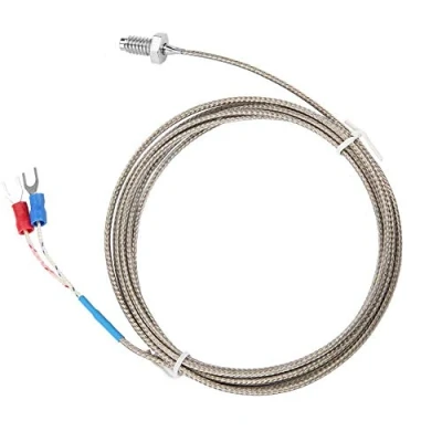 Immagine di Sensore di Temperatura Termocoppia, Tipo K Connettore Termocoppia Sonda M6 Misurazione Filo Bsw, con Cavo 1 5 Metri(2m)
