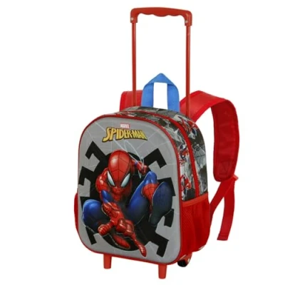 Immagine di Karactermania Marvel Spiderman Symbol Small WITH Wheels Trolley per bambini, Taglia: One Size, grey