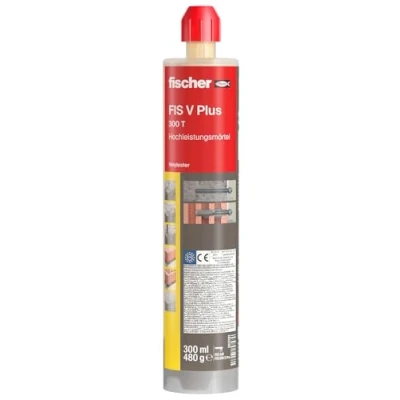 Immagine di fischer malta ad alte prestazioni FIS V Plus 300 T, potente universale per calcestruzzo e muratura, 1 cartuccia da ml