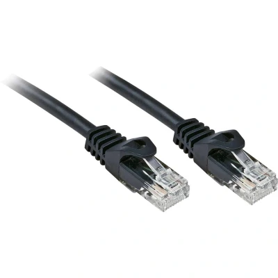 Immagine di LINDY 48191 RJ45 cavo di rete, patch CAT 6 U/UTP 0.50 m Nero con protezione 1 pz.
