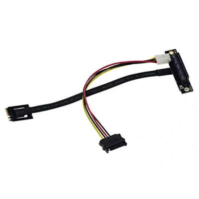 Immagine di KALEA INFORMATIQUE Adattatore riser PCIe Gen 3.0 4x a M2 E Key. Lunghezza del cavo nastro 20 cm