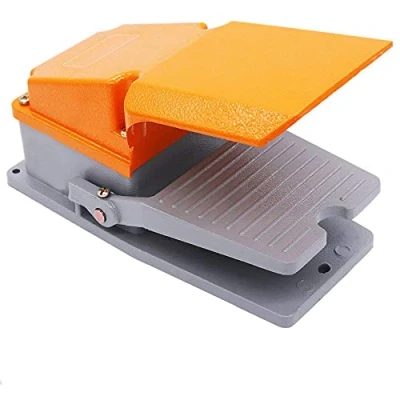Immagine di ANCLLO 380V 15A Heavy Duty Interruttore a Pedale SPDT NO NC Elettrico Momentaneo con In Alluminio Caso LT 4