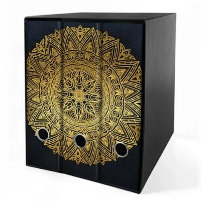 Immagine di Set da 3 raccoglitori ad anelli MANDALA color ORO (H31 cm con 2 anelli)
