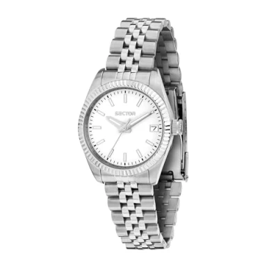 Immagine di Sector No Limits Orologio Donna, Tempo, Data, Analogico, Cinturino in Acciaio, Cassa 32 mm, Collezione 240 R3253240514