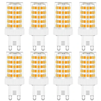 Immagine di Lampadina LED G9 10W Equivalente 50W 100W Lampada Alogena, 800LM, Bianco Caldo 3000K, 220 240V, Non Dimmerabile, Nessun Sfarfallio, Risparmio Energetico, per Lampadari, Plafoniere e Applique, 8 Pezzi