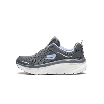 Immagine di Skechers D&#039;lux Walker Infinite Motion, Scarpe Da Ginnastica Donna, Grigio Charcoal Lavender, 38.5 EU