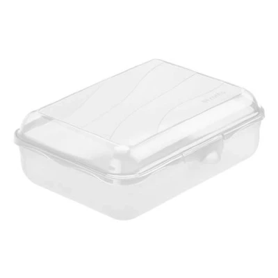 Immagine di Rotho Fun Lunchbox con Chiusura a Scatto, Plastica (PP) senza BPA, Trasparente, 1.25 L, 19.5 x 14.5 6.5 cm