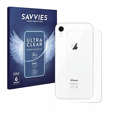 Immagine di savvies (6 Pezzi Pellicola Protettiva per Apple iPhone XR (Posteriore) Protezione Schermo Trasparente