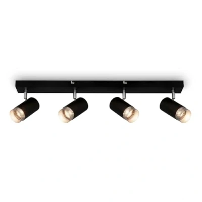 Immagine di Briloner Faretto da soffitto Plek GU10 nero/argento a 4 luci