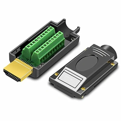 Immagine di Oiyagai Adattatore HDMI con Terminale di Segnale e Cover in Metallo, Scheda a Breakout, Connettore senza Saldatura (Nero)