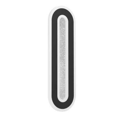 Immagine di Eglo Macchioni Plafoniera a LED, lampada da soffitto con effetto cristallo, per cucina e ufficio, in metallo plastica nera, luce bianca neutra, 20 x cm