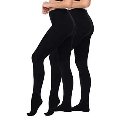 Immagine di Vincent Creation 2 Paia Collant donna termico nero con interno in pile