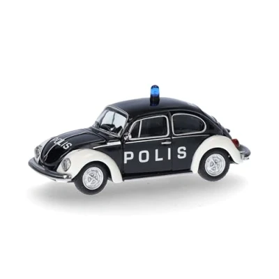 Immagine di herpa modello di auto Volkswagen (VW) Käfer 1303 “Polis (Svezia), in scala 1:87, pezzo da collezione, tedesco, statuetta plastica