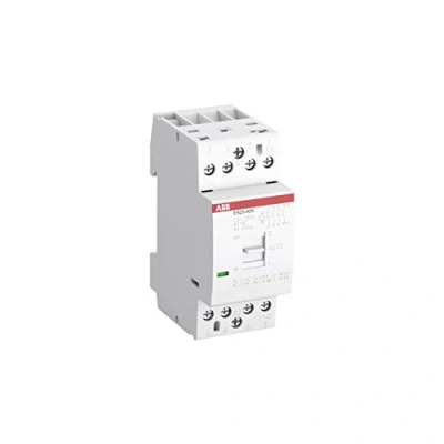 Immagine di Contattore di installazione EN25 40N 06, 4NA, 230AC/DC, montaggio DIN, con interruttore per operazioni manuali (Referenza: ABB 1SAE232111R0640), bianco, standard