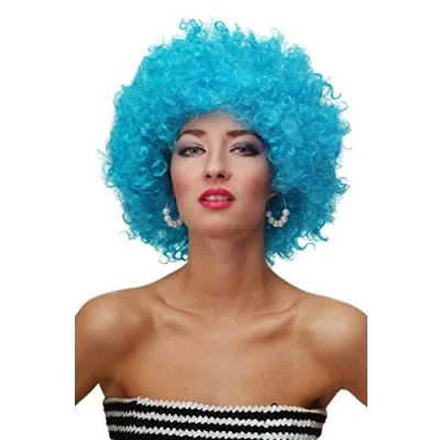 Immagine di WIG ME UP Parrucca Afro Anni 70 Party Funk Disco Foxy Colore Blu PW0011 PC40