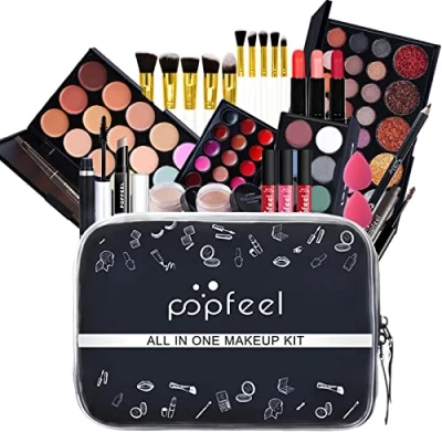 Immagine di Fantasyday 21 Pezzi Set Di Trucchi Kit Bellezza Cosmetici Per Occhi, Viso E Labbra Con Rossetti, Lucidalabbra, Correttore, Pressed Powder, Palette Ombretti, Mascara