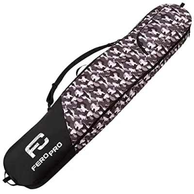 Immagine di Ferocity Borsa da Snowboard Premium Sci 170 cm con Tasca Cerniera e Tracolla Wintersport Attrezzature Case Colore Moro [051]