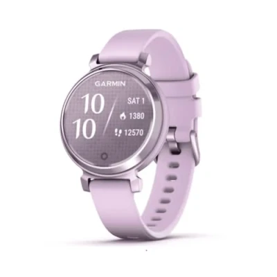Immagine di Garmin Lily 2, Smartwatch Elegante e Compatto, 35 mm, Cassa in Metallo, Lente Decorata, Touchscreen, GPS Connesso, Activity Tracker, Cardio, PulseOx, App Fitness Sport, Metallic Lilac