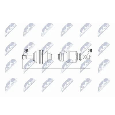 Immagine di NTY NPW RE 031 Albero motore / Semiasse Assale anteriore RENAULT: MEGANE 2, SCENIC 2 Kombi