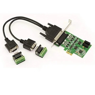 Immagine di KALEA INFORMATIQUE Scheda controller PCI Express PCIe a 2 porte RS422 RS485 con chipset EXAR XR17V352. Windows XP/Vista/Seven/8/10/11, Server 2003/2008/2012, Linux