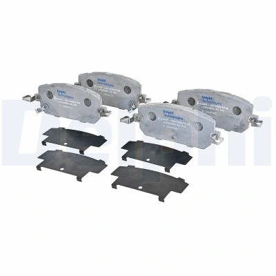 Immagine di DELPHI LP5045EV Kit pastiglie freno con segnalatore acustico usura lamierino anticigolío accessori