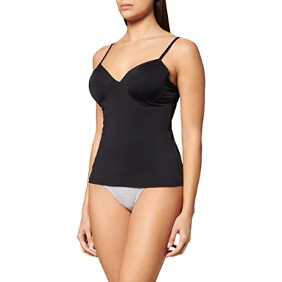 Immagine di Sassa Bh Shirt M. Einlage Vorgeformt, Canottiera Donna, Nero (Schwarz 00500), 80C (Taglia produttore:80C)