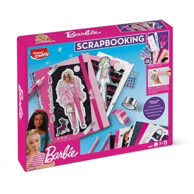 Immagine di Maped Creativ Barbie Scrapbooking Artigianato per Bambini Set di 55 Accessori Fogli e Notebook Personalizzare Dai 7 anni in su