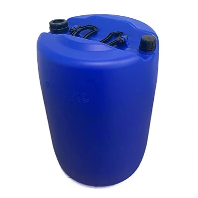 Immagine di Fusto in plastica (HDPE) cilindrico, capacità 60 Lt, Mis. Ø 476 x 640 H mm, omologato ADR/ONU per liquidi, con tappi a vite (inclusi), colore blu