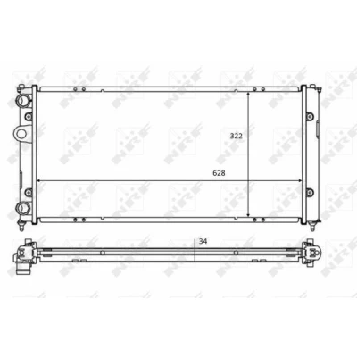 Immagine di NRF 58386 Radiatore motore Alluminio 628 322 34 Alette di raffreddamento montate meccanicamente SEAT: Ibiza 2